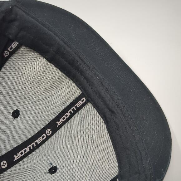 Bodybuilding Snapback Cap Black One Size Adjustable Embroidered Vented Holes - Picture 8 of 9